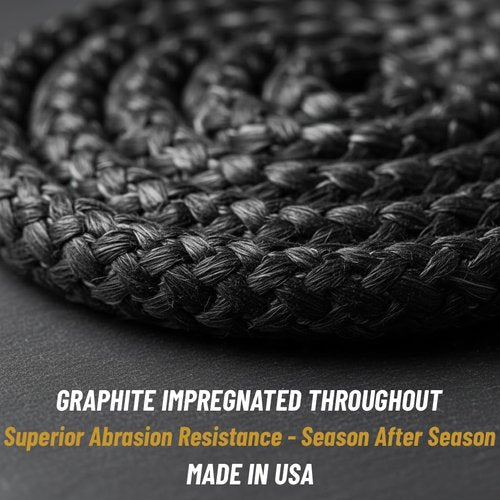 Midwest Hearth 832-1680 Door Rope Gasket and Adhesive 3/4" x 84" | Fits Quadra-Fire, PelPro, Heatilator & Heat N Glo | Graphite Fiberglass | Made in USA