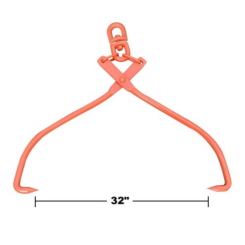 Skidding Tongs Log Lifting/Swivel Dragging Steel Tongs Log Lifting, Handling, Dragging & Carrying Tool / 32" Jaw Opening (32"-Double Swivel)