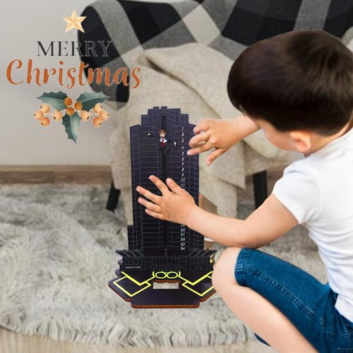 Die Hard Advent Calendar, 2025 Christmas Countdown Calendar, Magnetic Wooden 24 Days of Advent Calendar for Kids Christmas Advent Gifts Home Table Party Decorations