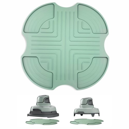Silicone Heat Resistant mat for Ninja Crispi Air Fryer,Heat-Insulating Accessories Compatible with Ninja crispi FN101 containers,Kitchen Air Fryer Trivet (Sage Green)