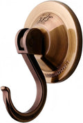 Skiennix Powerful Wreath Hangers - 4-Pack Suction Cup Hooks for Windows & Glass Doors, Antique Gold