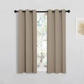 NICETOWN Blackout Curtain Panels - Thermal Insulated Grommet Drapes for Basement | Taupe, 29x45 Inch (1 Pair)