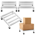 MorningRo 3 Pack Dunnage Rack 13.8" Long x 13.8" Wide, 3.9" Height Stainless Steel Shelf 2000+ Pound Capacity Commercial Food Floor Rack for Restaurants Kitchens Garages and Vehicles