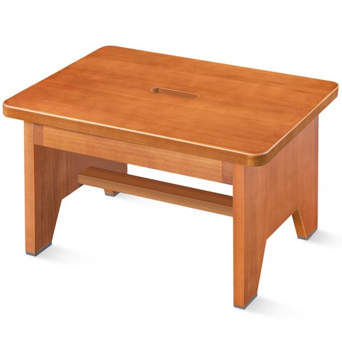 Wooden Step Stool for Adults,9.1''High One Step Stool for High Bed/Kitchen Riser,550 Lbs Beside Step for Elderly Kids-Sturdy/Durable Footstool,Nonslip Stepping Stool for Bedroom/Kitchen/Bathroom