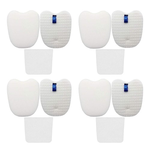 Vacuum Filters Replacement Set for Shark Rocket DuoClean HV380 HV380W HV381 HV382 HV384Q UV380 ZS360 ZS361C ZS362, 4 Foam & Felt Filters 4 Post-Filters, Compare to Part XPMFK320&XPSTFH380