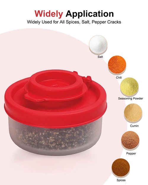 TooWoom Salt and Pepper Shakers with Moisture Proof Lids, Small Spice Dispenser for Sea Salt and Black Pepper, Mini Salt Shakers for Kitchen, Camping, Travel, Picnic and Lunch Boxes