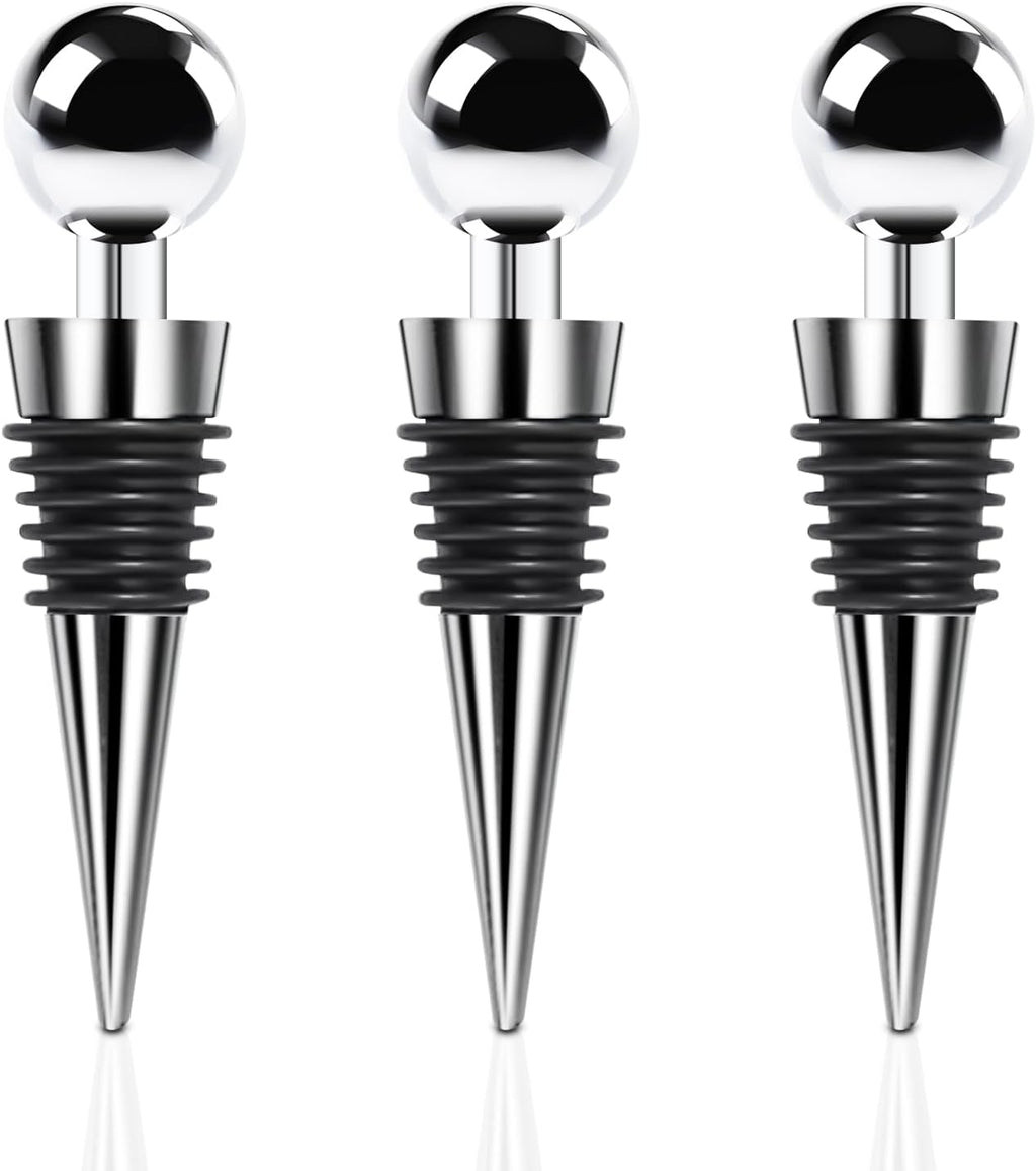 Wine Bottle Stopper 3PCS Wine Stoppers for Wine Bottles Wine Stoppers Bottle Stopper Silicone Wine Bottle Stopper Wine Toppers for Wine Bottles for Home, Hotel, Club, Bar Venues