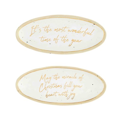 Mud Pie Gold Everything Dish, Wonderful, 9" x 4"