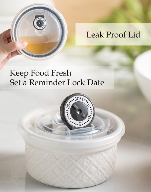 MISSYSSIM Ramekins 6 oz with Lids Oven Safe, Small Creme Brulee Ramekins with Covers, Ceramic Ramekin Set of 4, Mini Prep Pinch Bowls - Dishwasher and Oven Safe, White