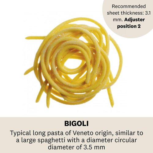 MARCATO Made in Italy Bigoli 150 Attachment for Atlas 150 Pasta Machine, Chrome Steel.