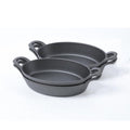 HAWOK Cast Iron Oval Casserole Dish, Au Gratin Cookware, 4 pcs