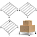 lehorra Dunnage Rack 17.7" L x17.7 W x4.09 H,3 Pack Stainless Steel Dunnage Rack 1000+ Pound Capacity,Assembly-Free Commercial Food Floor Stand for Storage in Restaurants Kitchens Shop Garages