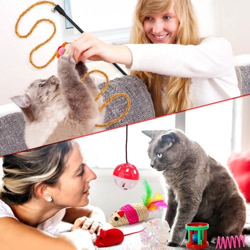 GWAHSA Cat Advent Calendar 2025, 24 Days Christmas Countdown Calendar with Assorted Interactive Cat Toys for Indoor Kitten Cats Pet Surprise Xmas Gifts for Cat Lovers Women