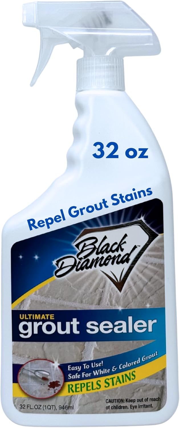 Ultimate Grout Sealer - Professional Strength Tile, Stone & Grout Protection | Easy-Clean, Stain & Moisture Repellent - Low Odor Contractor Grade (Quart)