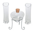 Fun Express Unity Sand Wedding Ceremony Set – Heart-Shaped Glass Sands Ceremonys Kit with Heart Vases & Metal Stand | Complete 4-Piece Wedding Set for Unity Keepsake Display