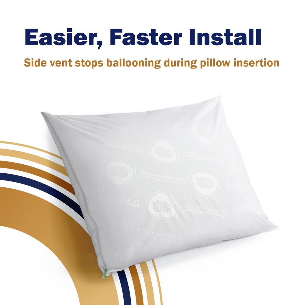 CleanRest PRO Max Waterproof Pillow Protector, Standard Size - Zippered (1-Pack), Dust Mite Allergen & Bed Bug Proof, Anti-Microbial Treated, Highly Breathable & Vented for Cool Soft Sleep