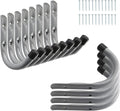 Home Master Hardware 12-Pack Heavy Duty Garage Storage Wall Hooks - Steel J Utility Hooks for Tools, Bikes, Ladders | Grey