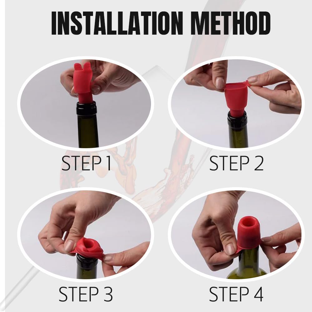 Silicone Wine Stopper for Wine Bottle, 2026 New Reusable Seal Cover for Wine, Champagne Beer, Keep Drinks Fresh (8)