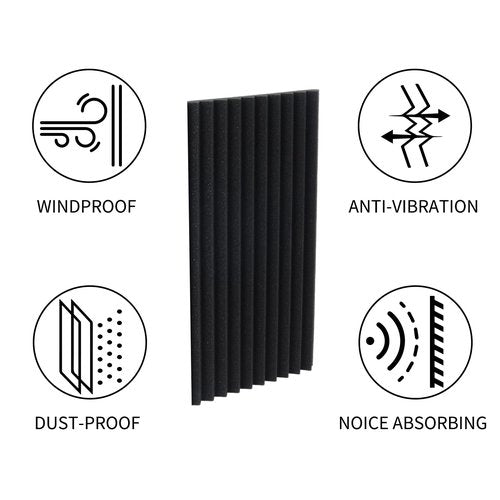 Large Window Air Conditioner Foam Insulation Panels,Extra Wide AC Side Extend Panel Kit,2 Pack,17in High x 12 in Wide x 7/8in Thick