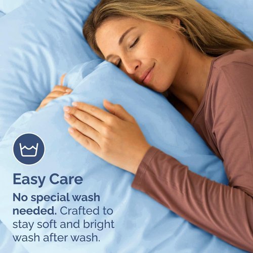 King Pillow Cases by Ultra Soft | Hotel Quality, Wrinkle-Free & Fade Resistant - 8 Piece Set in Light Blue