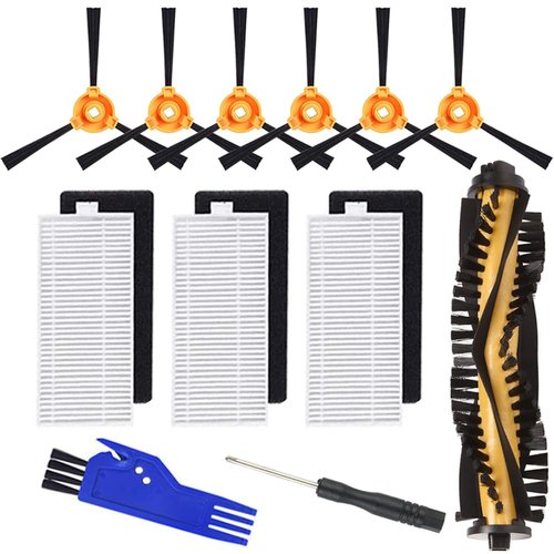 Electropan Deebot n79s Replacement Parts Main Brush + Side Brush + Filters, Deebot Replacement Parts for DN622.11 DN622.31 N79 N79s N79SE N79W Deebot 500