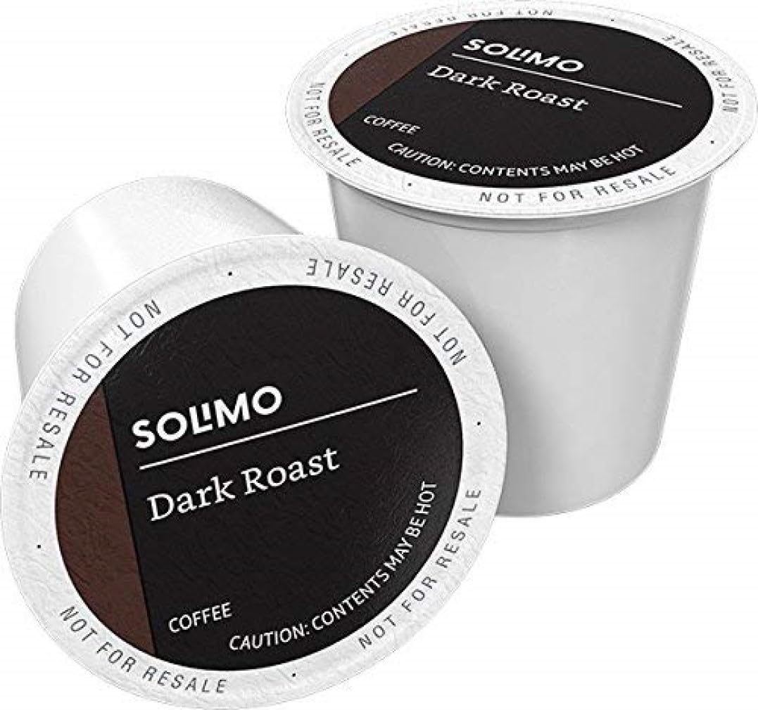 Solimo Dark Roast Coffee Pods - Compatible with Keurig 2.0 | 100 Count Pack