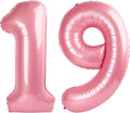 Skiennix 40-Inch Pastel Pink Number 19 Balloons - Perfect Birthday Decoration for Men & Women
