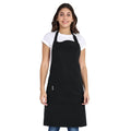 Mellow Buff Chef Aprons, Recycled Cotton Kitchen Apron with an Adjustable Neck with Long Ties, for cooking, baking (Denim Blue & Black)