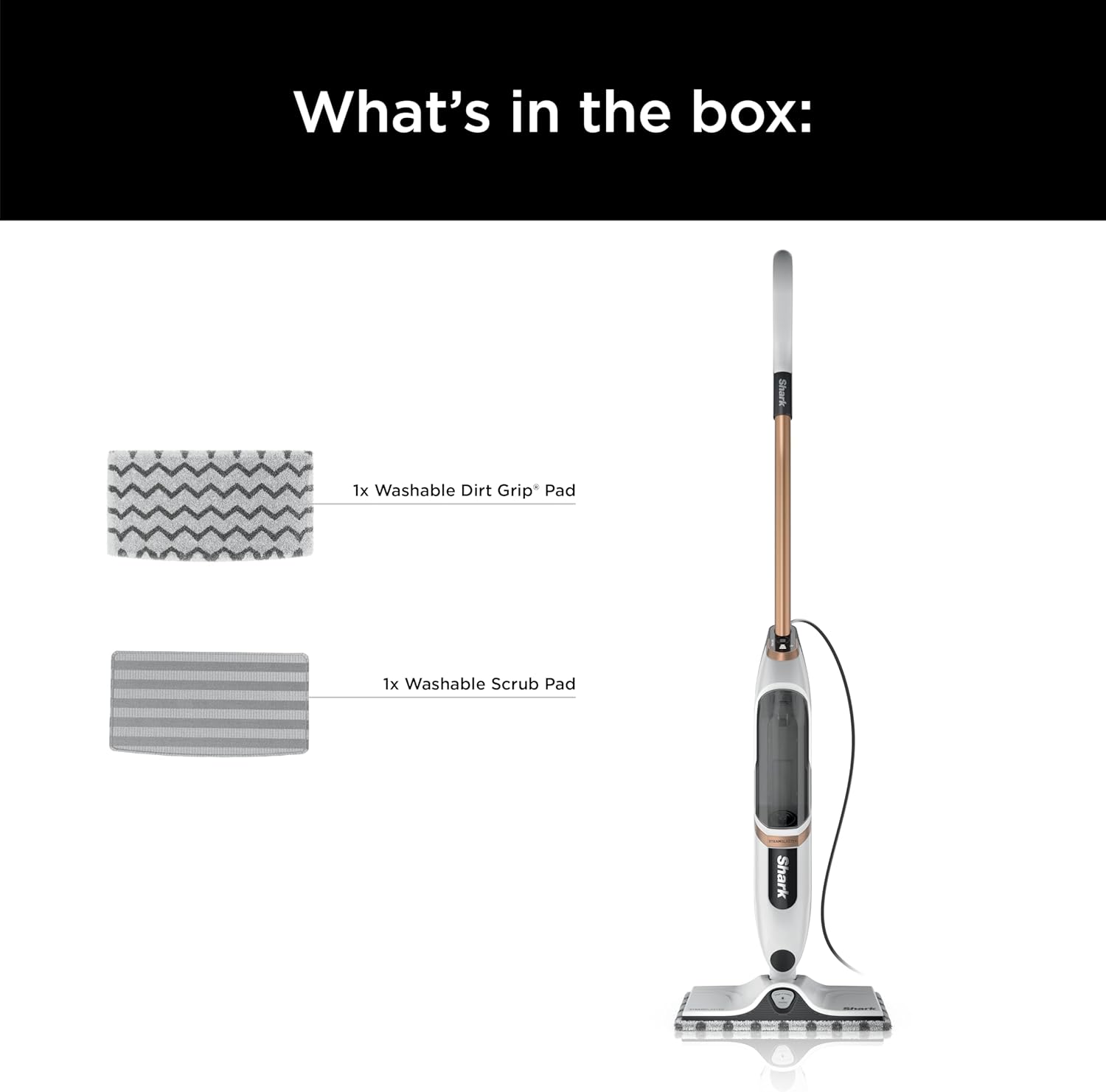 Shark SteamSpot Steam Mop - Lightweight Steam Cleaner with 3 Modes & XL Water Tank | Ideal for Sealed Hard Floors