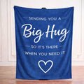 Lussena Thinking of You Gifts for Women Men – Get Well Blanket 50x60 Inch, Navy Flannel Comfort Hug Blanket, Sympathy Throw for After Surgery, Chemo, Illness, Recovery