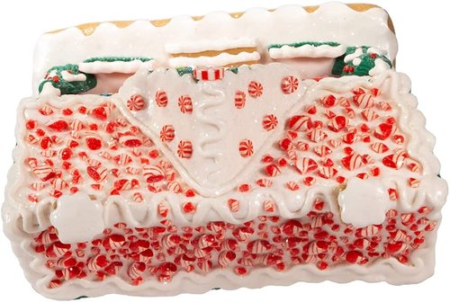 Kurt S. Adler 9.5-Inch Gingerbread LED House - Battery-Operated with Music Box