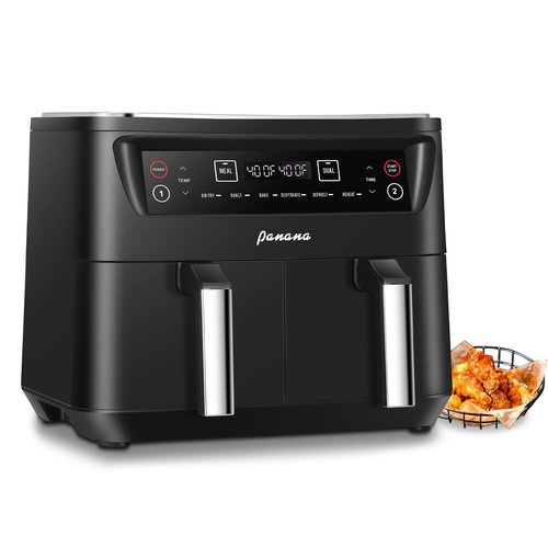 Air Fryer 8.5QT, Dual Zone 6 in 1 Air Fryer for Roast, Bake, Dehydrator, Defrost, Reheat for Quick Meals, Airfryers for Family Use