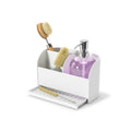 Umbra Sling Sponge Holder Sink Caddy with Dish Soap Dispenser Pump for Kitchen