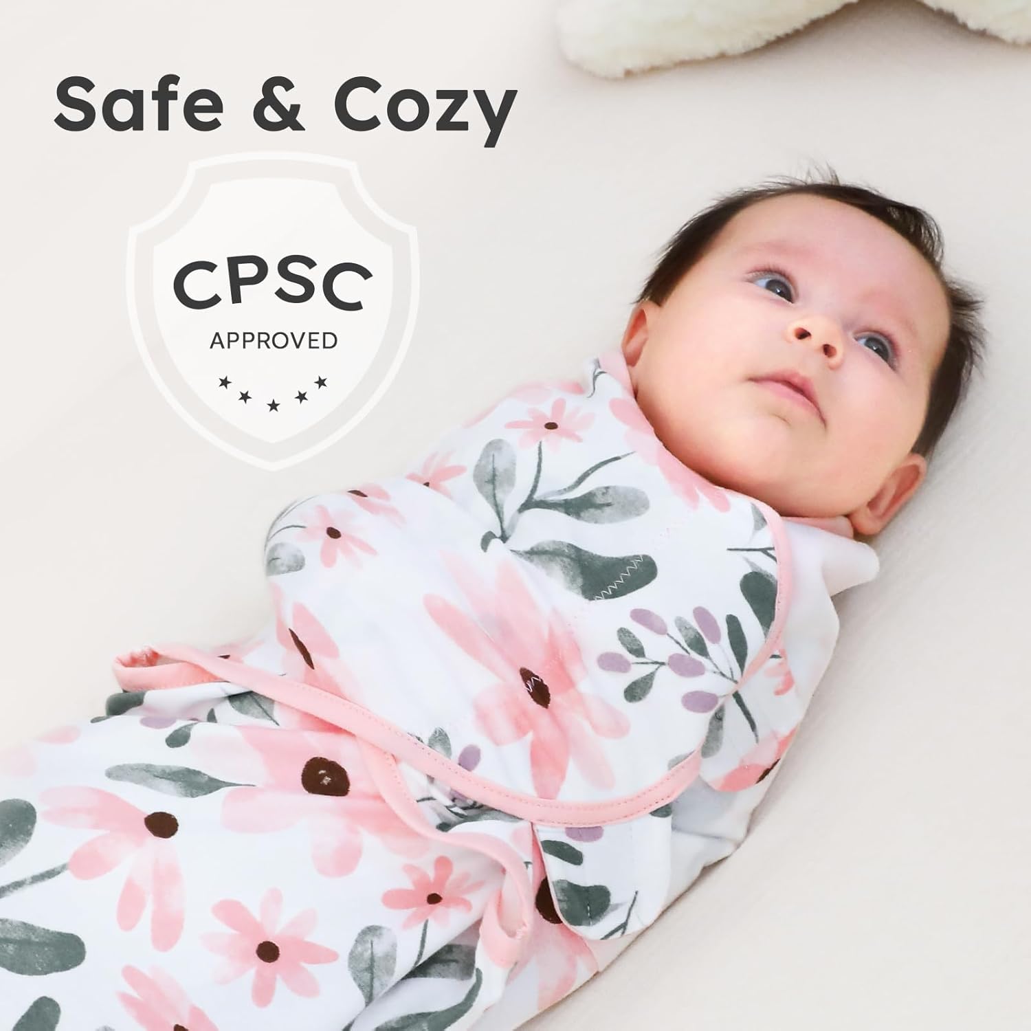 Yoofoss Baby Swaddles - 100% Cotton Adjustable Swaddle Sack | Breathable Soft 3-Pack for Newborns (0-3 Months)