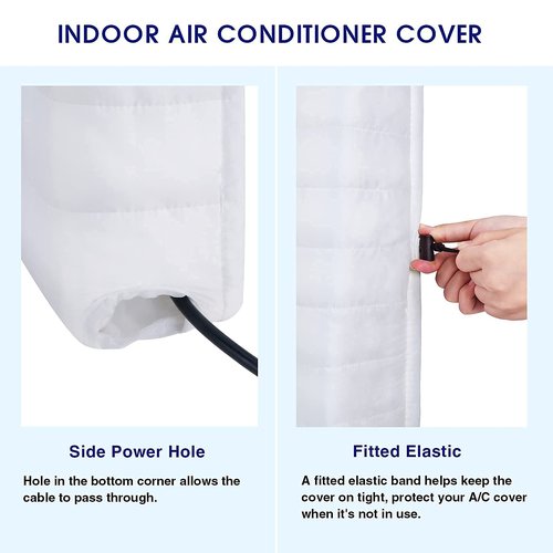 KylinLucky Indoor Air Conditioner Cover AC Cover for Inside Window Unit 21 x 15 x 3.5 inches(L x H x D),White