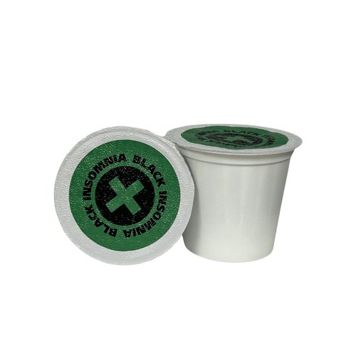 Black Insomnia Dark Roast Coffee - Extreme Caffeine Single Serve Cups (For Use In Keurig Brewers) Strongest Coffee in the World - 12 Count