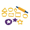Colorations Geo Shapes Dough Cutter Set, 9 Pieces, 8 Shapes & 1 Roller