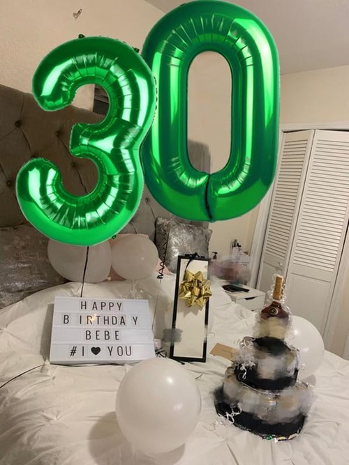 40 Inch Dark Green Number 50 Balloon - Perfect for 50th Birthday & Wedding Anniversary Celebrations