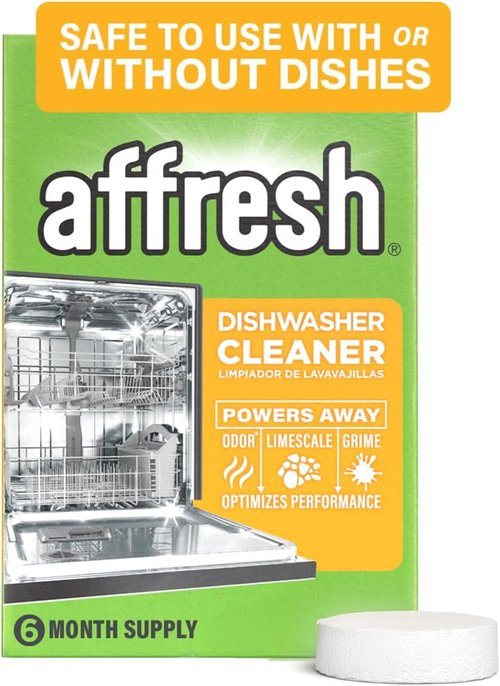 Affresh Dishwasher Cleaner - Eliminates Odors & Bacteria | 6 Tablets for 6-Month Supply