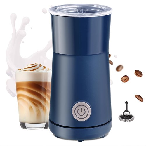 Seydere Simple Milk Frother, 2 in 1 Milk Steamer and Frother, Electric Milk Steamer, Milk Warmer and Hot Milk Foam Maker for Latter, Macchiato, Cappuccinos，Blue