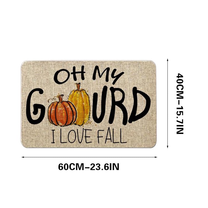 Halloween Doormat with Pumpkin Design - Welcome Outdoor Rug for Entrance (Variation C#168)
