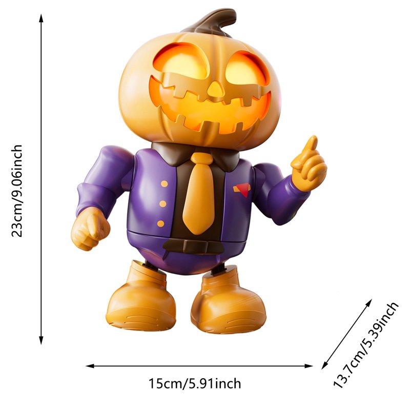 Dancing Halloween Robot Toy with Music & LED Eyes - Kids Animated Robot