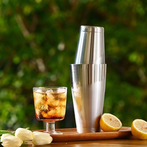 Etens Bulk Commercial Cocktail Shakers 6pc Set, Professional Boston Shakers, Weighted Cocktail Shaker Tins for Bartending - Stainless Steel Bar Shaker Set for Restaurants & Bars - Silver