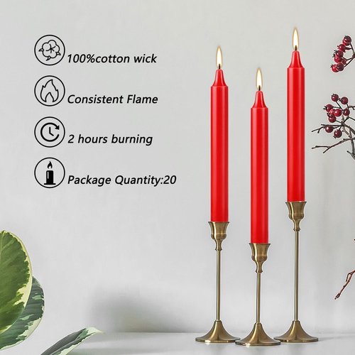 Howemon Red Candles - Set of 40 Unscented 4" Mini Taper Candles for Witchcraft & Rituals | Perfect for Altar & Decorations