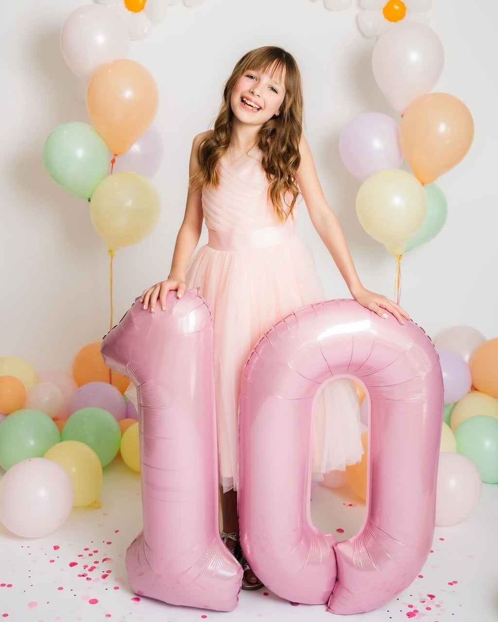 Pastel Pink Foil Number 27 Balloon - Large Happy 27th Birthday Decoration for Men & Women