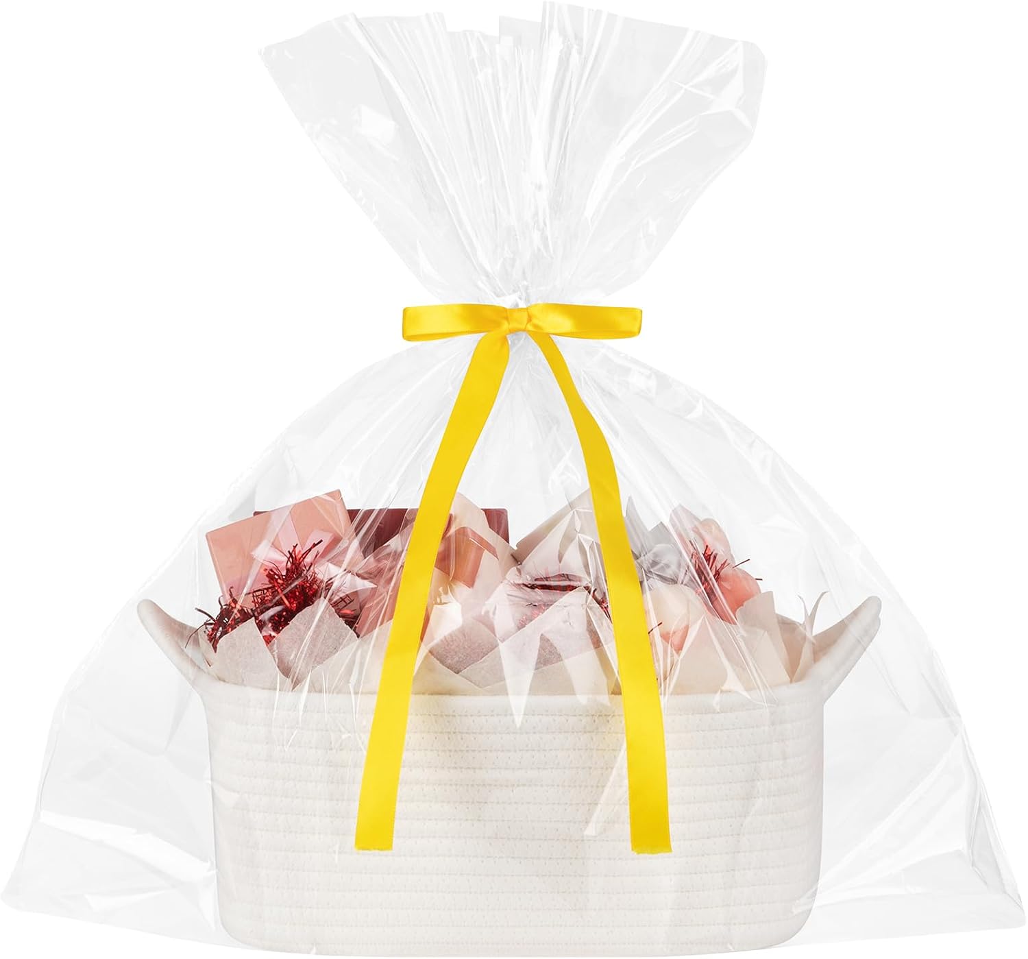 OIASKET Woven Storage Basket - Versatile Gift Basket with Handles for Baby Showers & Toy Organization | 13.6" x 10" x 5.9”