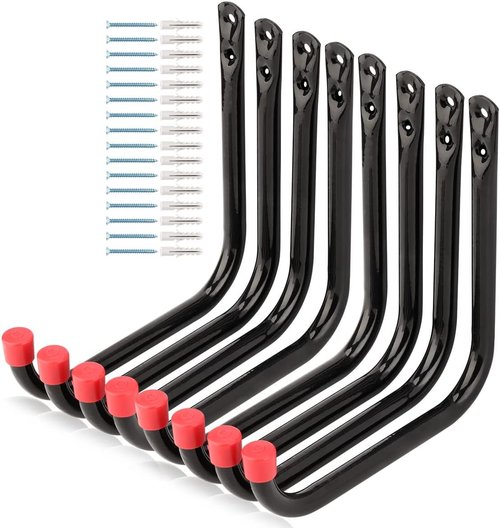 Heavy Duty Garage Storage Utility Hooks by [Brand Name] - 8 Pack 6.7-Inch Wall Hangers for Tools, Bikes & More