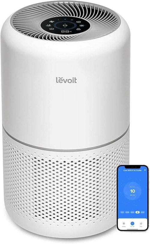 LEVOIT Air Purifier - HEPA Filter with Sleep Mode & Smart WiFi | Quiet for Large Rooms, White