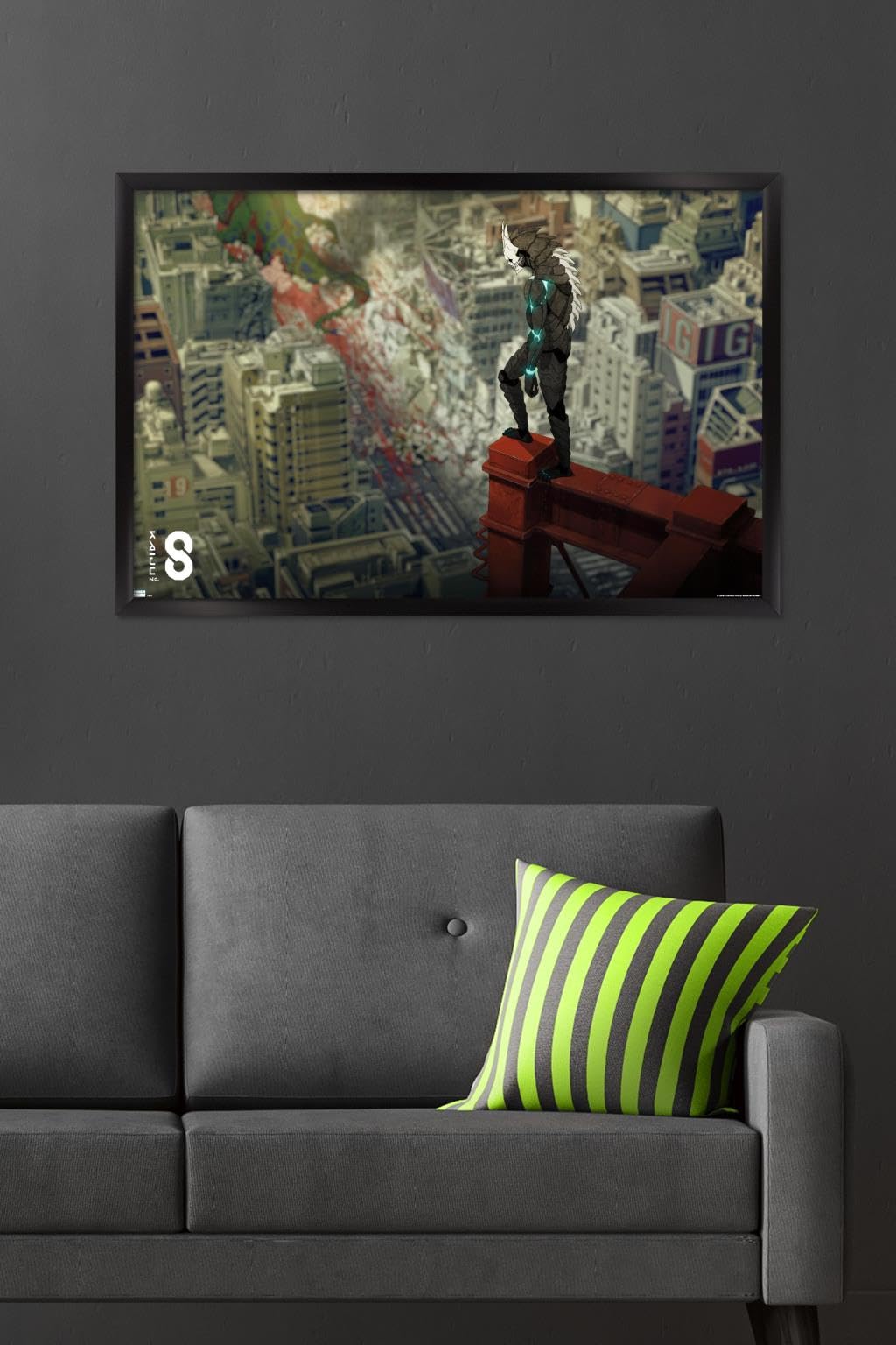 Kaiju No. 8 - Kaiju Hyakkei Visual 4 Wall Poster, 34L" x 22.4W", Black Framed Version