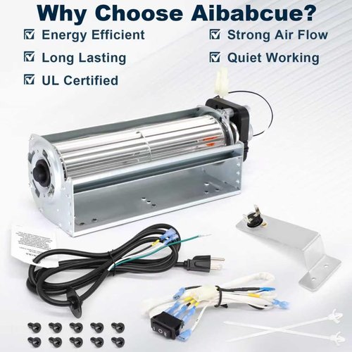 Aibabcue GFB100 Fireplace Blower Fans Kit For Pleasant Hearth Ventless Gas Fireplace VFF-PH20D, VFF-PH20DB, VFF-PH20D-C, VFF-PH32DR, VFF-PH26D Vent-Free Blower Fireplace Fan Replacement